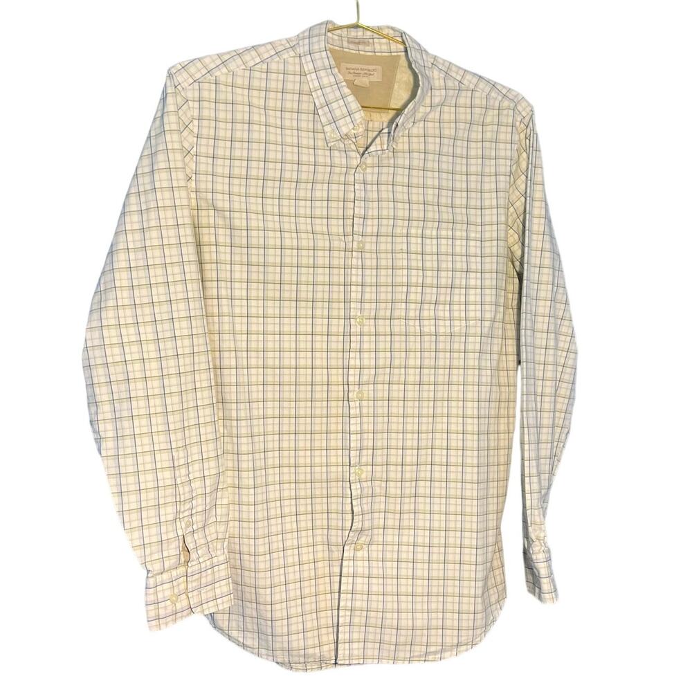 Banana Republic Classic Fit Button Down Plaid Shirt Size Medium